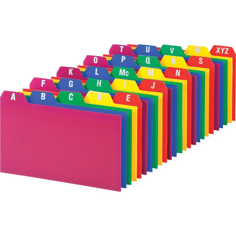 Manaloom Index Card Holder, Index Cards Storage Box Holds Up To 300 4x6â€ Cards, With Poly Card Guides A-Z, 4x6 Inch - Value Pack - Image 2